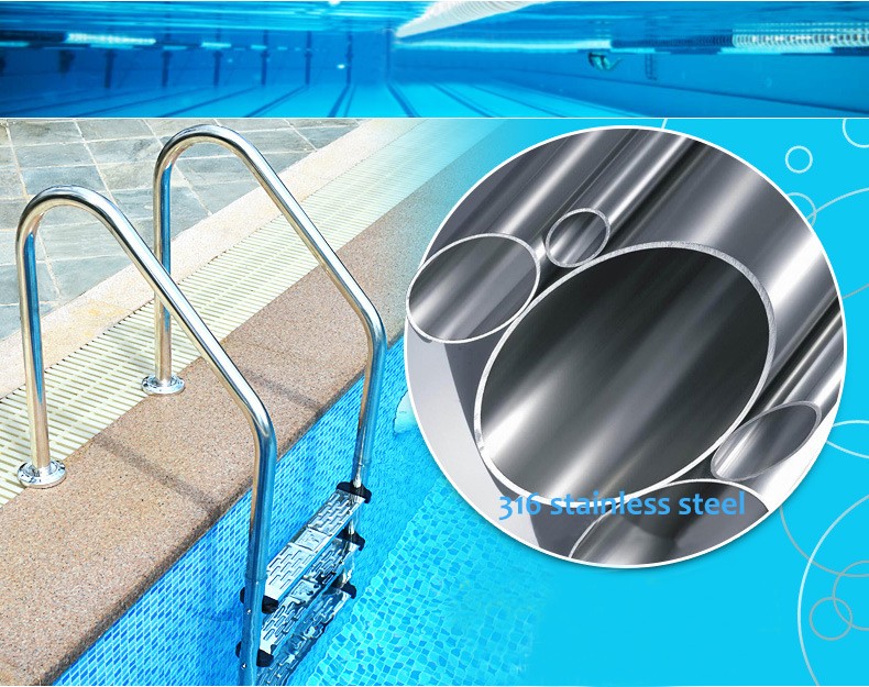 316 Stainless Steel 1.0mm 1.2mm Thickness 2 3 4 5 Steps Swimming Pool Ladders Manufacturer