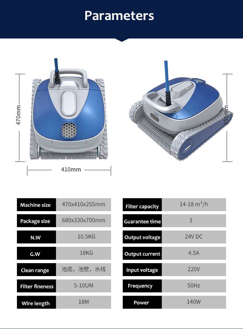 Automatic Pool Robot Vacuum Cleaner Suction Robotic Pool Cleaner