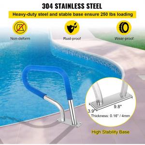 Durable Strong 304/316 Stainless Steel Removable Swimming Pool Ladder Handrails Durable Strong 304/316 Stainless Steel Removable Swimming Pool Ladder Handrails