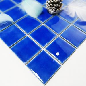 48mm Swimming Pool Classical Blue Color Ceramic/Glass Mosaic Tile