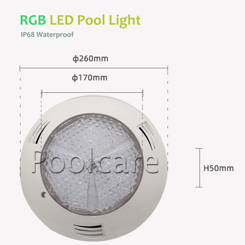 3000K 6000K Remote Control Cold Warm RGB LED Waterproof IP68 Swimming Pool Light